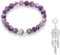 Philip Jones Traumfänger-Amethyst-Edelstein-Charme-Armband