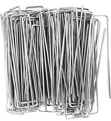 100 Stücke Edelstahl Rostfeste Boden Garten Heftklammern Unkraut Barriere Stoff Stange Fixed Zubehör