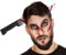 ATOSA diadema con cuchillo atravesado y sangre falsa halloween 33x15 cm
