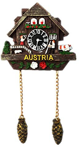 Kühlschrankmagnet Kuckucksuhr Österreich 3D Harz Handgemachtes Handwerk Tourist Travel City Souvenir Sammlung Brief Kühlschrank Aufkleber