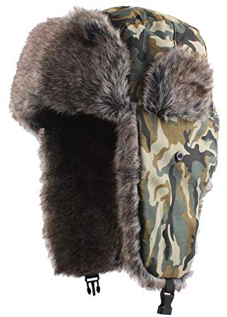 CHENNUO Herren Fliegermütze Trappermütze Fellmütze Wintermütze mit Ohrenklappen Pilotenmütze (Armee grün)