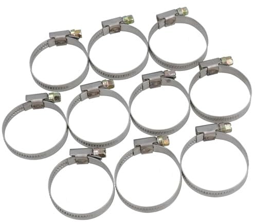 Jubilee Hose Pipe Clamps/Clips for Air Water Fuel Gas 25mm- 40mm 10 Pack AT122
