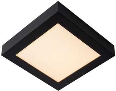 LUCIDE BRICE-LED - Deckenleuchte Badezimmer - LED Dim. - 1x22W 3000K - IP44 - Schwarz