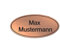 Gravurheim Briefkastenschild Türschild individuelle Gravur Name | selbstklebend - personalisiert | Kunststoff - Plastik | viele Farben und Größen (8x3,5cm Oval mit Umrandung, Bronze-Schwarz)