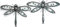 Kobolo Wand-Deko Libelle Dragonfly mit Acrylperlen XXL - 2er Set - Metall - 43x60x4 cm