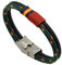 Pulsera Nautilus Cordón náutico con bandera de España - Disponible en verde y azul (Verde - rojo, 20)