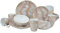 CreaTable, 22276, Serie Marmor Collection rosé, 16-teiliges Geschirrset, Kombiservice aus Steinzeug, spülmaschinen- und mikrowellengeeignet, Qualitätsproduktion