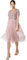 Maya Deluxe Embellished Midi Evening Dress Women Ladies V Neckline with Short Sleeve for Prom Wedding Vestito per Damigella d’Onore, Rosa Satinato, 42 Donna