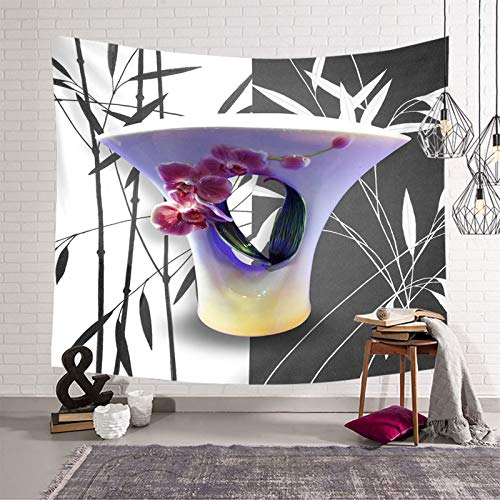 Daesar Wandbehang aus Polyester, Wandteppich Vintage Vase Geschirr Äpfel Tapisserie Wandbehang 150x130CM Wandtuch Wandteppich für Schlafzimmer Wohnzimmer Deko