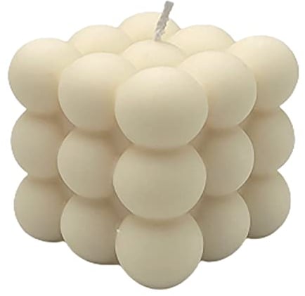 Bubble Candle - Nachhaltige Deko-Kerze aus 100% Rapswachs - Vegan, Handgemacht & Duftfrei - Stilvolle Kerze in Naturfarbe