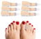 6 PCS Hammer Toe Straighteners, Hammer Toe Separators Splint, Toe Bandage, Hammer Toe Corrector, Toe Cushioned Bandages warp for Correcting Hammer Toes,Broken Toes,Crooked Toes & Overlapping Toes