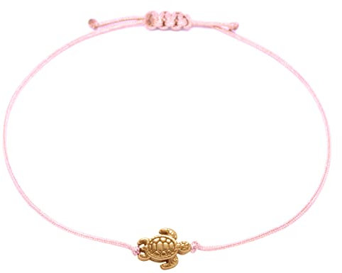 Selfmade Jewelry Armband Damen Schildkröte Handgemachtes Makramee-Armbändchen Größenverstellbar Inkl. Geschenk-Verpackung