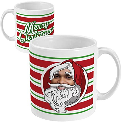 Yourdesign Face as Santa Mug - Personalise by uploading Your Photograph and Making Funny Secret Santa Mug or Keepsake for Every Christmas