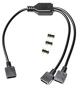 EK Water Blocks kompatibel EK-Loop D-RGB Splitterkabel, 2-Fach - schwarz