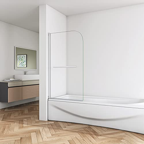 Biubiubath 800x1400mm Pivot Shower Bath Screen Overbath Door Panel