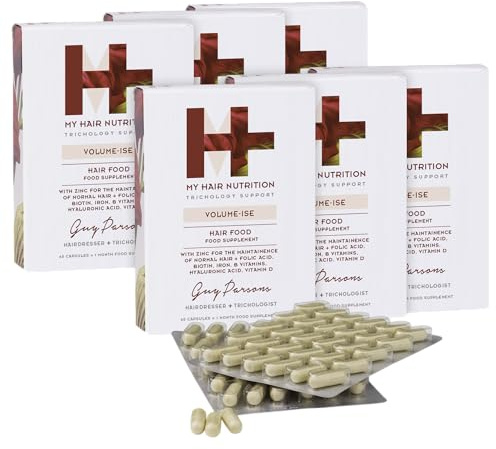 MHD Volume-ISE Biotin Capsules Hair Vitamins | 60 Hair Vitamins for Growth and Hair Loss | Biotin Supplements with Zinc, BVitamins, Collagen & Cysteine | Pack of 360 6 Month Supply