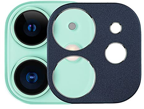 Protector de Cámara Metálico Compatible con iPhone 12. [Cobertura Completa] Protector de Cámara Trasera. Anti-Rasguños, Anti-Polvo Accesorios de iPhone 12 (Azul)