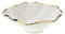 Hervit Bol en porcelaine blanc/doré 14,5x12,5xH5 cm