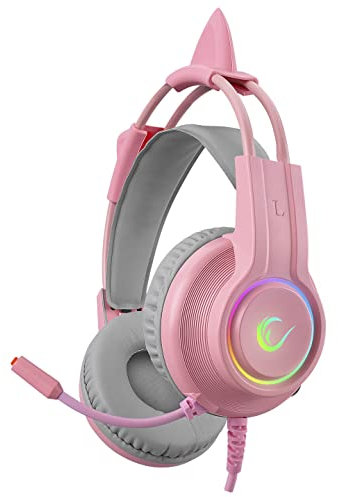 Rampage RM-K91 X-CATTY Rose USB 7.1 Version RGB Casque de jeu