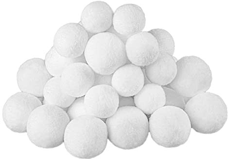 36 Stück Künstliche Schneebälle für Indoor-Schneeballschlachten,Schneeball Weiß Plüsch Schneeball zum Aufhängen, Weiche Plüschbälle, Kunstschnee Für Schneeschlacht für Winter Weihnachtsdekoration