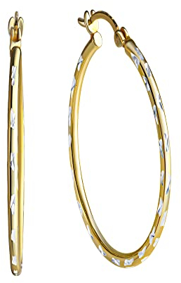 Zeeme Basic Damen Ohrringe 925/- Sterling Silber 3,0cm Diamantiert ohne gelb 299210059