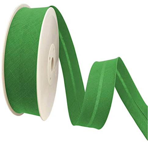 TEXTEX = 30 mm Breites Schrägband. 50% Baumwolle und 50% Polyester. Stück von 10m - (Moosgrün)