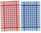 Melody Jane Dolls Houses Puppenhaus-Geschirrtücher, rot und blau, Frottee, gestreift, 1:12 Küchenzubehör