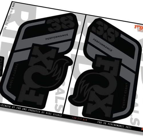 Fox 38 Performance 2021 Autocollants pour fourche – Noir – Sous licence par Fox Gloss