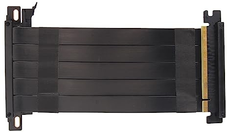 PCIE 4.0 Verlängerungskabel, PCI E 16X 4.0 Extender Riser Kabel Verlängerungsanschluss 180 Grad Adapter, für Grafikkarte, für RTX 4090, für RX 7900 XT (Schwarz)