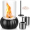 Tischkamin, Verstellbare Flamme, Bioethanol Tischkamin mit Sicherheitsglas, Tischfeuer Set inkl für Indoor & Outdoor, Geburtstag Valentinstag Hochzeitstag, für Freundin Frau