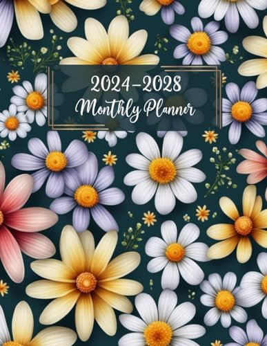 2024-2028 Monthly Planner: 5 Year Calendar Schedule Organizer With Important Dates, Birthday Log, and Yearly Goal Pages