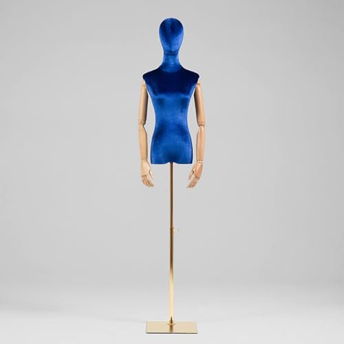 Schneiderpuppe Verstellbar Damenbüste Schaufensterpuppe Torso Mannequin Schaufensterfigur Modepuppe Schneiderbüste Für Bekleidungsgeschäft Brautkleid Puppen-Royal Blue||A