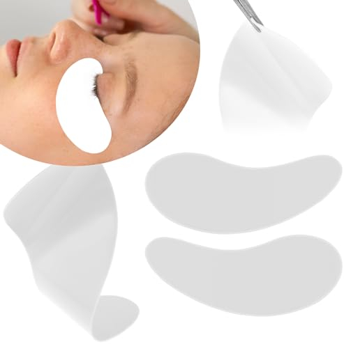 WLLHYF Wiederverwendbare Augenpads Silikon-Wimpernverlängerung unter den Augenklappen Isolationspads für die unteren Wimpern Wimpernlift-Abdeckung für die Laminierung der Wimperndauerwelle (Weiß)