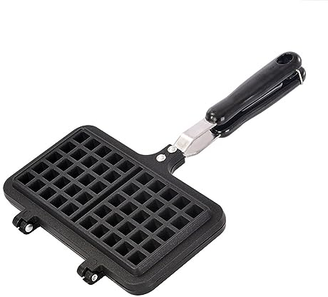 Jisapmzu 1 Stück Traditionelles Belgisches Waffeleisen Aus Aluminiumlegierung mit Tiefer Füllung und Antihaftbeschichtung für Einfache Reinigung
