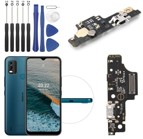 RongZy Port de charge USB pour Nokia C21 Plus - Connecteur de charge - Câble flexible de remplacement pour Nokia C21 Plus TA-1433 TA-1431 TA-1426 TA-1424 avec outils
