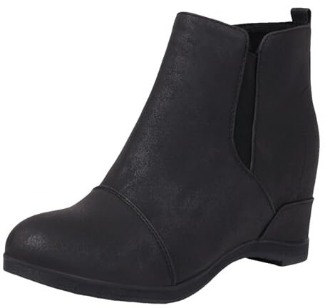 WKAYsIV Stivaletti-Traforati-Primaverili-Sintetica Stivali con Zeppa Interna Donna Stivaletti Impermeabili 41 35.99