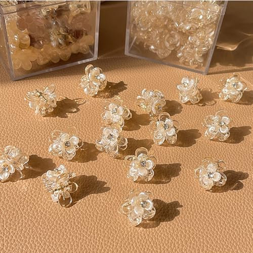 Umiin Haarspangen, Krokodilklemmen, Schmetterlings-Haarschmuck für Frauen und Mädchen, 10 Stück, schöne Kopfbedeckungen, Styling-Werkzeuge für Party, tägliche Aufführung, Cremeweiß