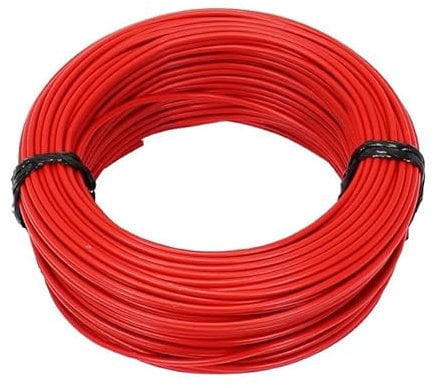 cyclingcolors Rouleau de 5 mètres fil électrique 1,5mm² cuivre rouge câble souple faisceau