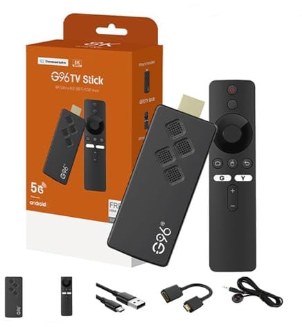 Smart TV-Stick, Android 13, kompatibel mit Chromecast, WiFi, HDMI, H.264, HEVC H.265, Bluetooth, Netflix, Youtube, Prime Video, mit Sprachfernbedienung, bis zu 4K (2 + 8 GB + Sprachsteuerung)