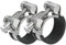 PATIKIL 32-35mm T-Bolt Hose Clamp, 2 Pack Rubber Cushioned Intake Intercooler Pipe Tube Clamps 304 Stainless Steel Radiator Hose Clamp for 1.26-1.38 Pipe