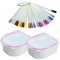 Aiweijia Nail Soaking Bowl,2 Pieces Soak Off Gel Polish Remover Manicure Bowl with 50 Pcs Nail Swatches Sticks in Transparent for Manicure Treatment Tool
