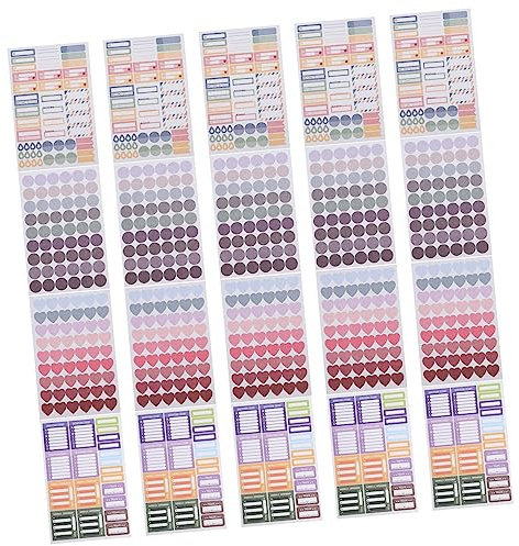 JOINPAYA 20blätter Herzförmige Dot Aufkleber Bunte Planer Sticker Für Scrapbooking - Kalenderdekoration Teiliges Mit Herz Punkte Und Wochen-Designs
