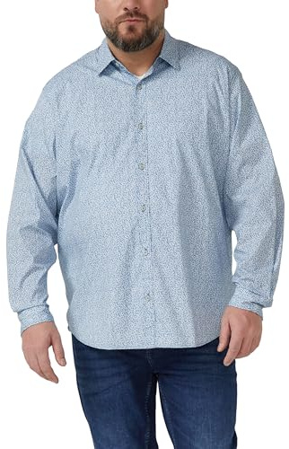 s.Oliver Herren Hemd aus Baumwollstretch mit All-Over-Print Hemd mit Allover Print, Slim Fit