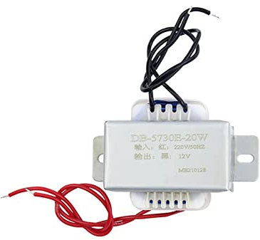 IBADFPLG Transformateur de Puissance EI AC220V 380V entrée 9V 12V 18V 24V 36V transformateur abaisseur de Sortie 12V-0-12V 20W/VA transformateur d'isolement(AC380V Input,24V)