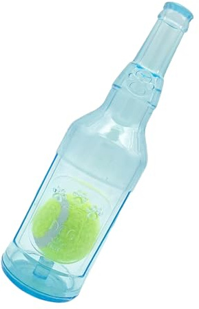 TyCylKu Dog Chew Toy Beer Bottle, Squeaky Bottle With Tennis Ball Dog Toy, Interactive Dogs Toys - Funny Squeaky Cruncher Chew Toys, Bite Resistant Pet Chewing Accessories, Bottles W Ball For Chewers