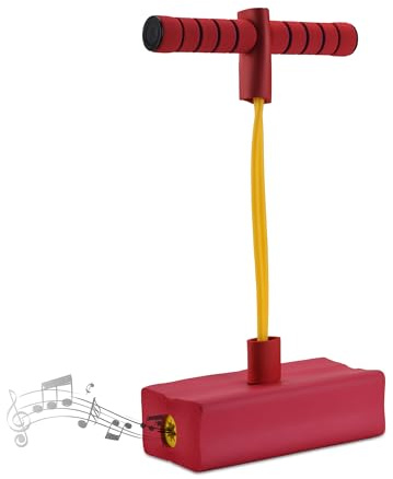 Relaxdays Pogo Jumper für Kinder, bis 80 kg, Hüpfspielzeug Outdoor, Bungee Hopper, mit Quietsche, Schaumstoff, Farbwahl