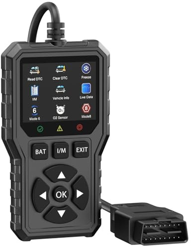 OBD2 Scanner, OBD Scanner with Upgrade Battery Tester, Car Diagnostic Tool, OBD Reader, Check Engine Light & Emissions Readiness, Mode 8 & I/M &Mode 6 Readiness, Auto Check Tool for OBD Car Since 1996