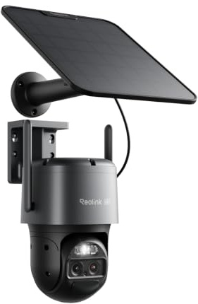 Reolink TrackMix PTZ Solar Security Camera Outdoor Wireless Auto-Track Zoom | 4K Dual Lens WiFi Camera with Auto Tracking & Auto Zoom, 30m Colour Night Vision, AI Detection, 2-Way Audio, IP66 Waterproof