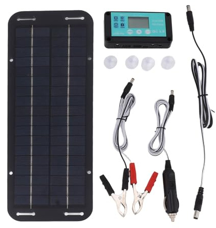 Car Battery Solar Charger - 20W 12V 24V Portable Panel Kit, Solar Powered RV Battery Maintainer, Waterproof Trickle Charger | Controller for Car Motorcycle Truck Tractor Snowmobile