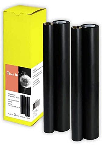 2 Peach Thermal Transfer Rollen Kompatibel zu Sharp Fo-5CR, Fo-6CR